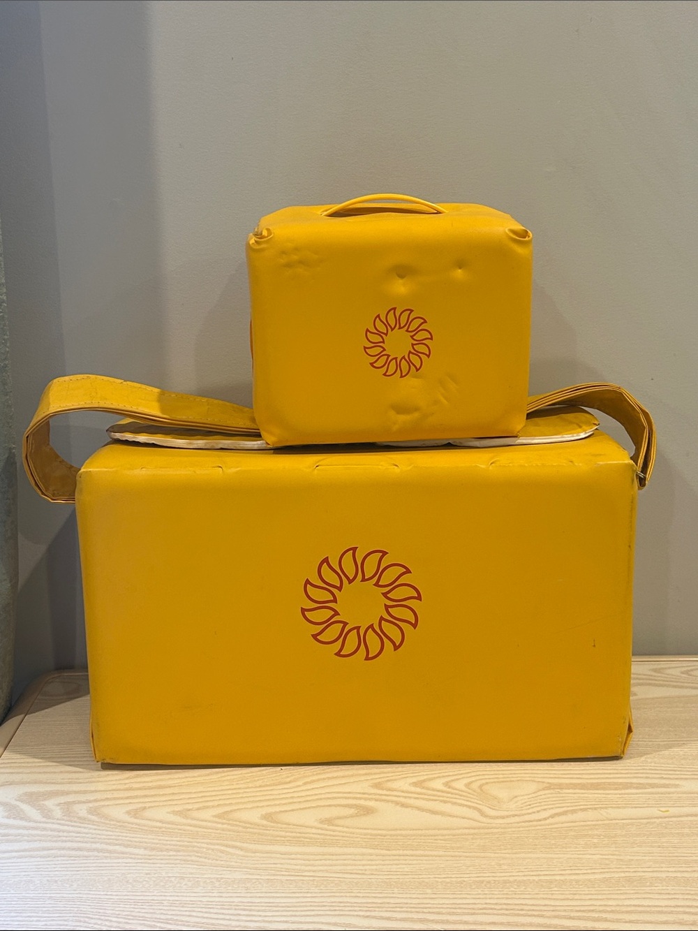Vintage Tupperware “PicnicPack” hostess set of soft side coolers.